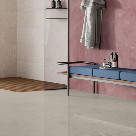 Arkit Ivory Glossy Ceramic Floor Tile - 450 x 450mm