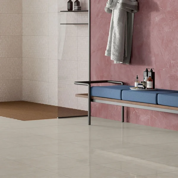 Arkit Ivory Glossy Ceramic Floor Tile - 450 x 450mm