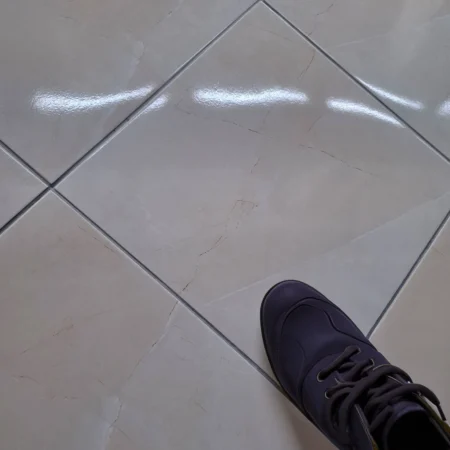 Bayona Ivory Glossy Ceramic Floor Tile - 450 mm x 450 mm