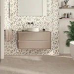Lisa White Pattern Matt Ceramic Floor Tile - 600 x 600mm