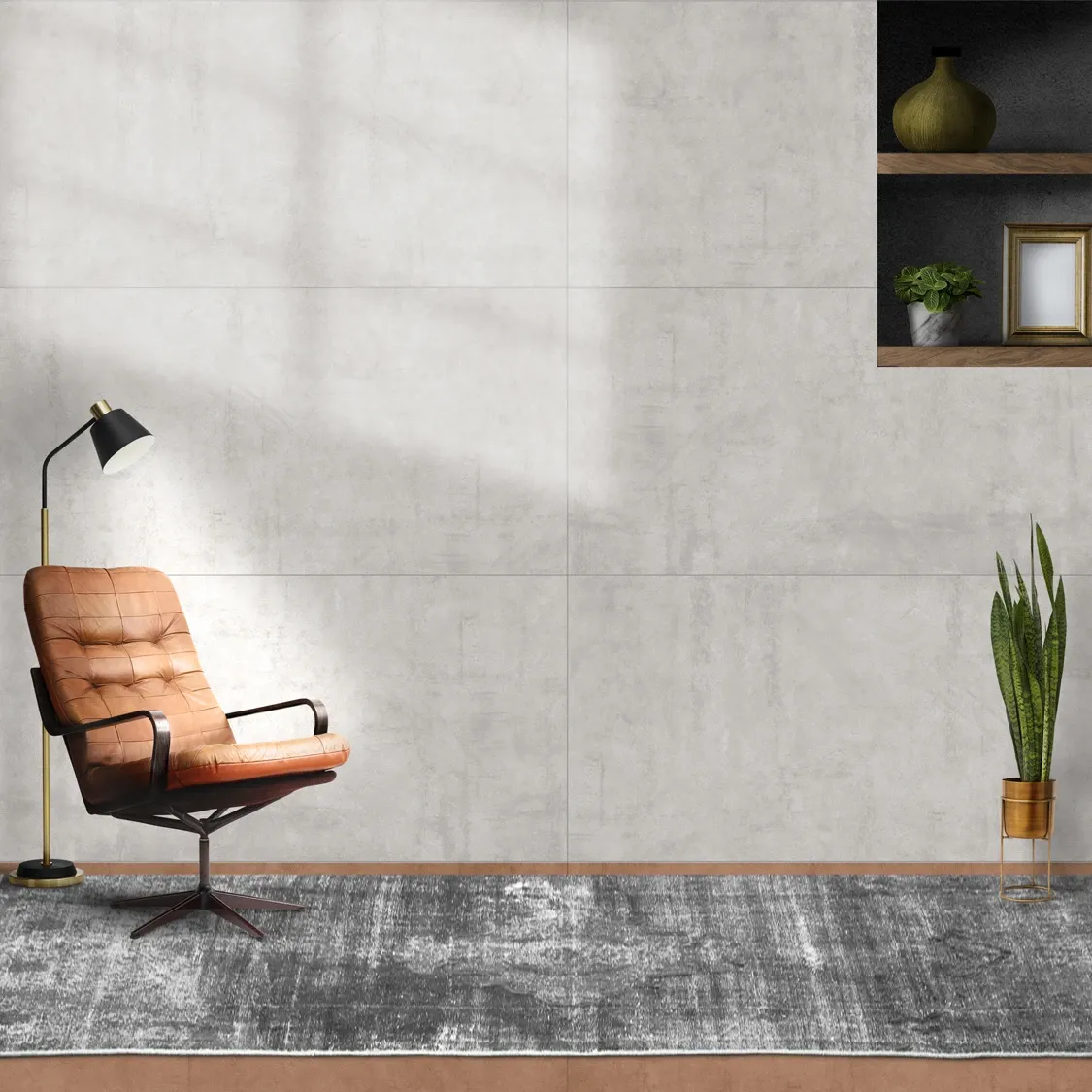 Grafitti Griss Light Matt Glazed Porcelain Floor Tile - 750 x 1500mm