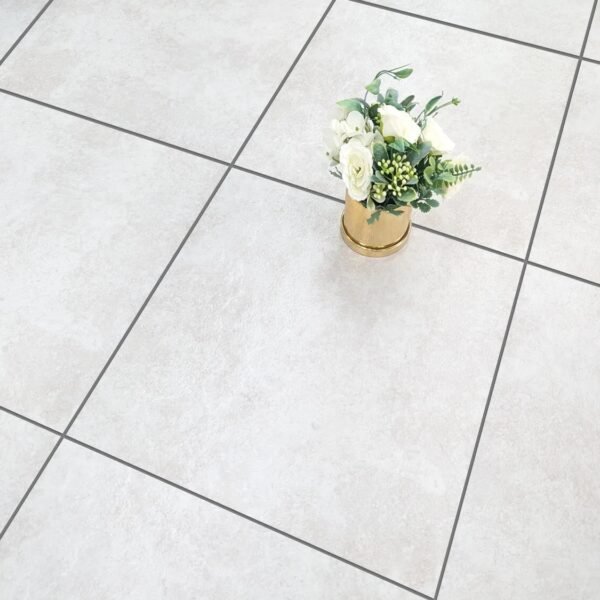 Pluto Silver Ceramic Floor Tile - 400 x 400mm