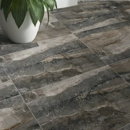 Kilimanjaro Edge Inyathi Stone Rectified Matt Porcelain Floor Tile - 420 x 650mm