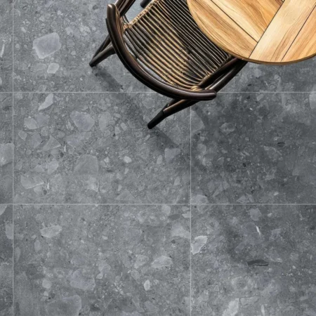 Kilimanjaro Edge Talek Charcoal Slip Resistant Rectified Matt Porcelain Floor Tile - 420 x 650mm