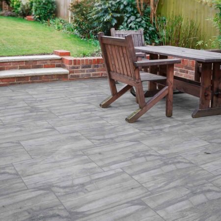 Kilimanjaro Edge Tshukudu Grey Rectified Matt Porcelain Floor Tile - 420 x 650mm